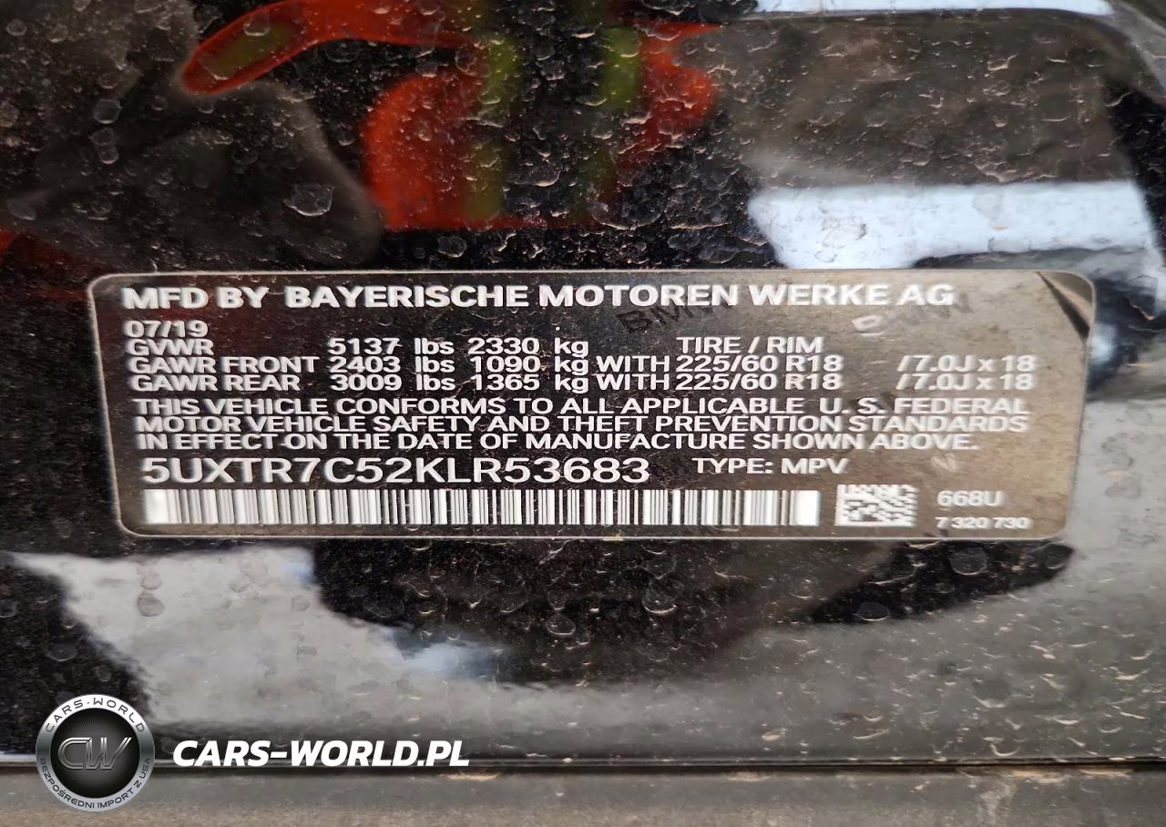 2019 BMW X3 Sdrive30I VIN:5UXTR7C52KLR53683 - 12