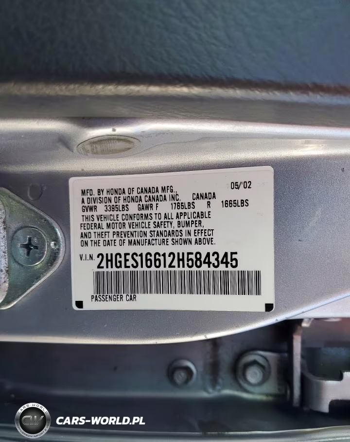 2002 Honda Civic Lx VIN:2HGES16612H584345 - 12