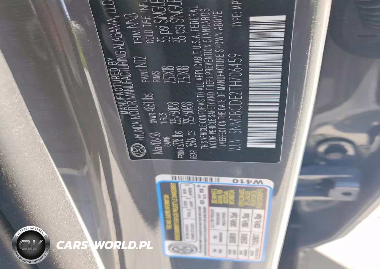 2026 Hyundai Tucson Sel VIN:5NMJBCDE2TH706459 - 12