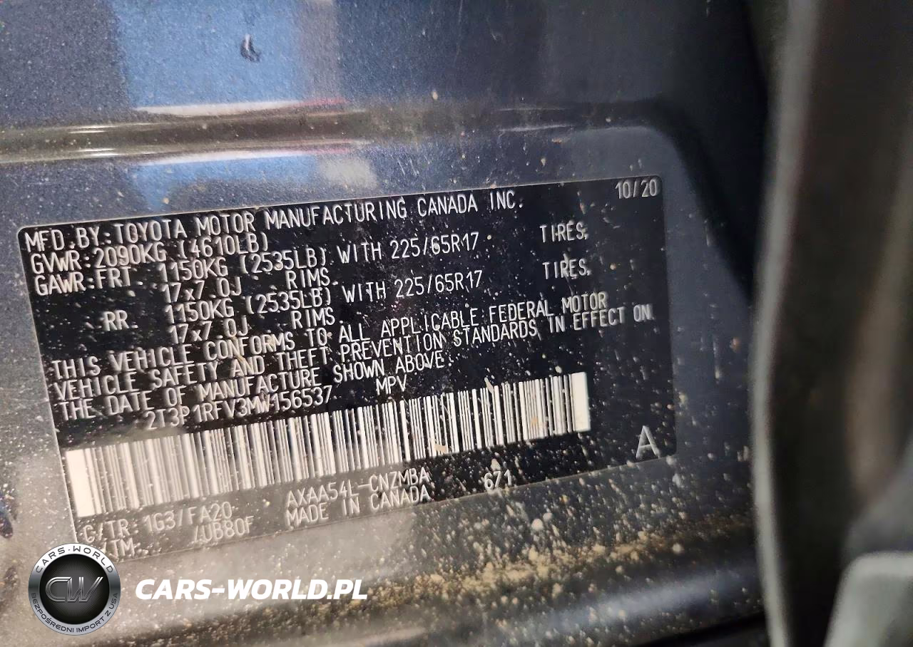 2021 Toyota Rav4 Xle VIN:2T3P1RFV3MW156537 - 13