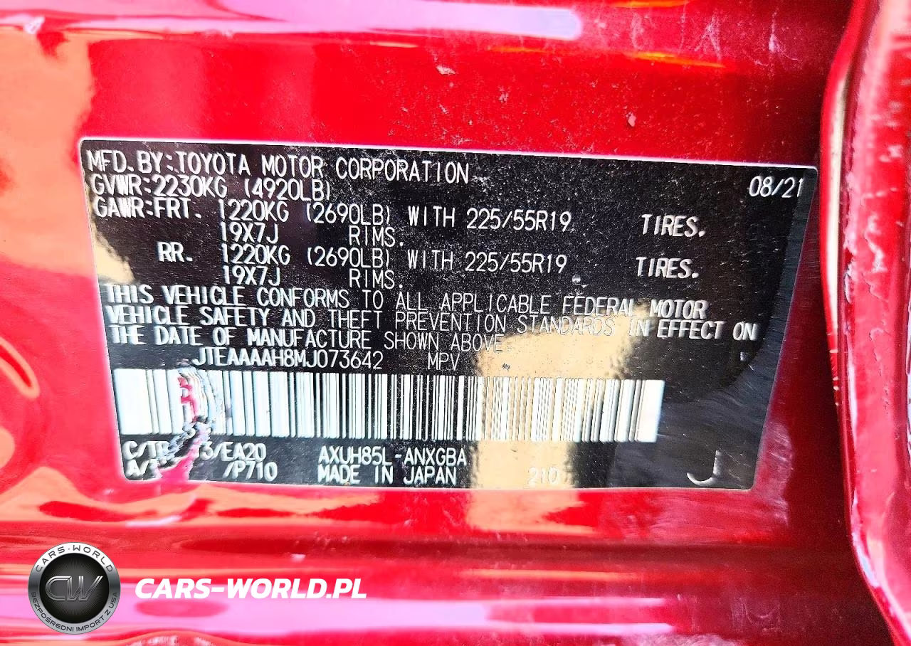 2021 Toyota Venza Xle VIN:JTEAAAAH8MJ073642 - 13