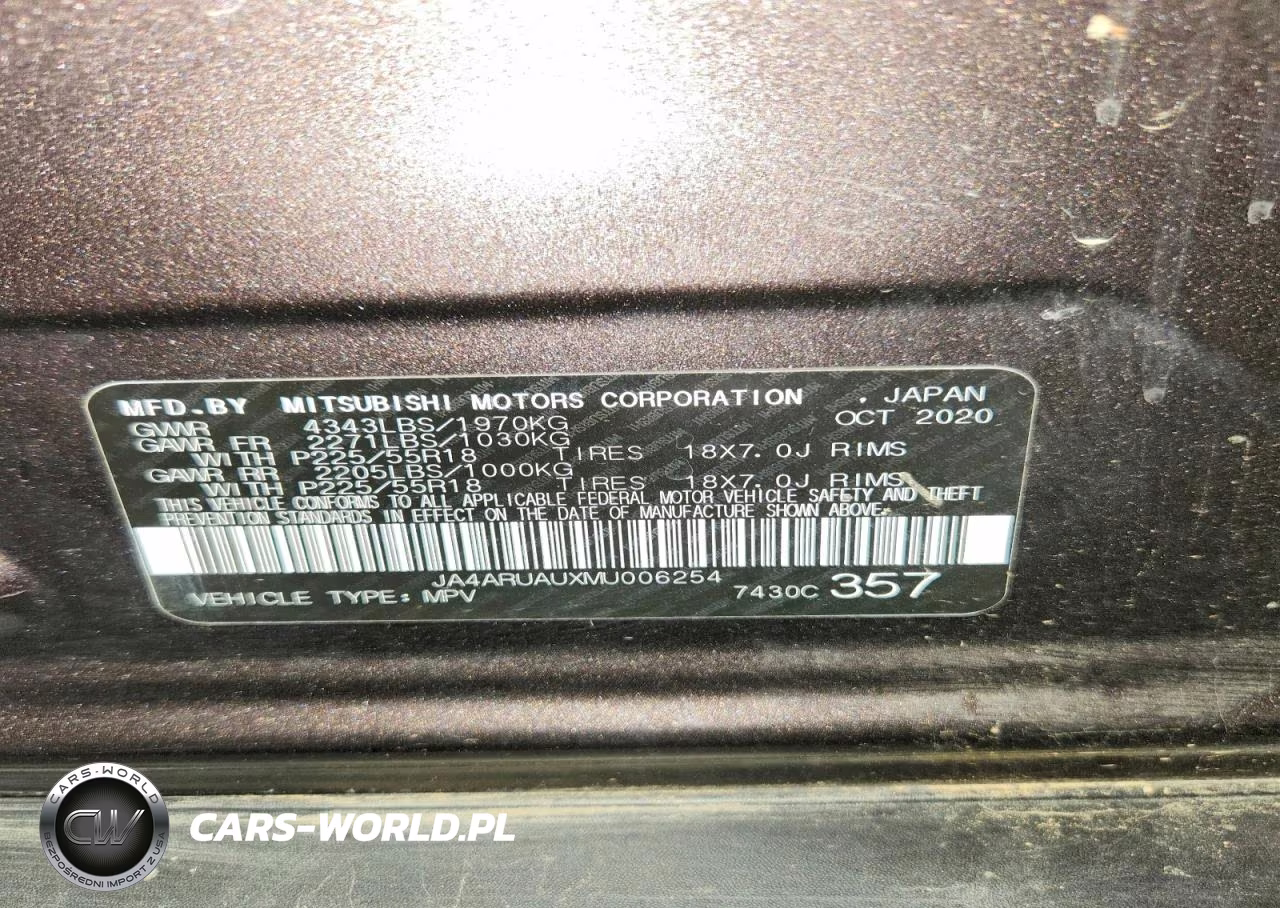 2021 Mitsubishi Outlander Sport Es VIN:JA4ARUAUXMU006254 - 13