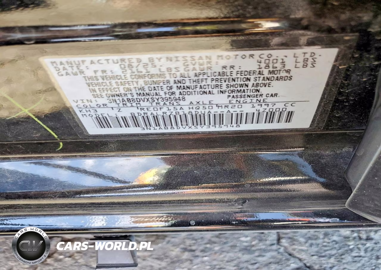 2025 Nissan Sentra Sr VIN:3N1AB8DVXSY395948 - 12