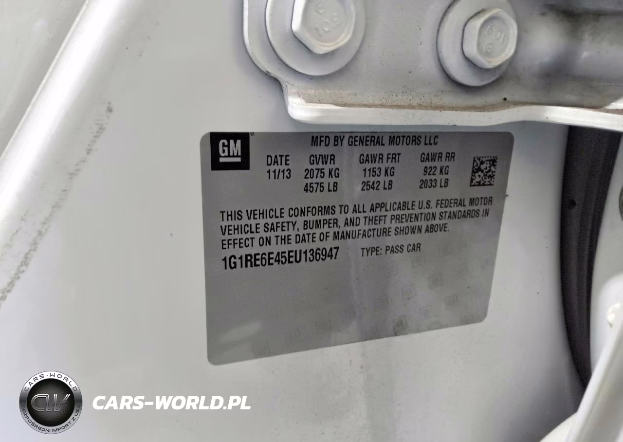 2014 Chevrolet Volt VIN:1G1RE6E45EU136947 - 12