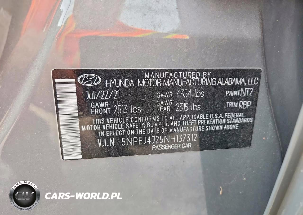 2022 Hyundai Sonata Sel Plus VIN:5NPEJ4J25NH137312 - 13