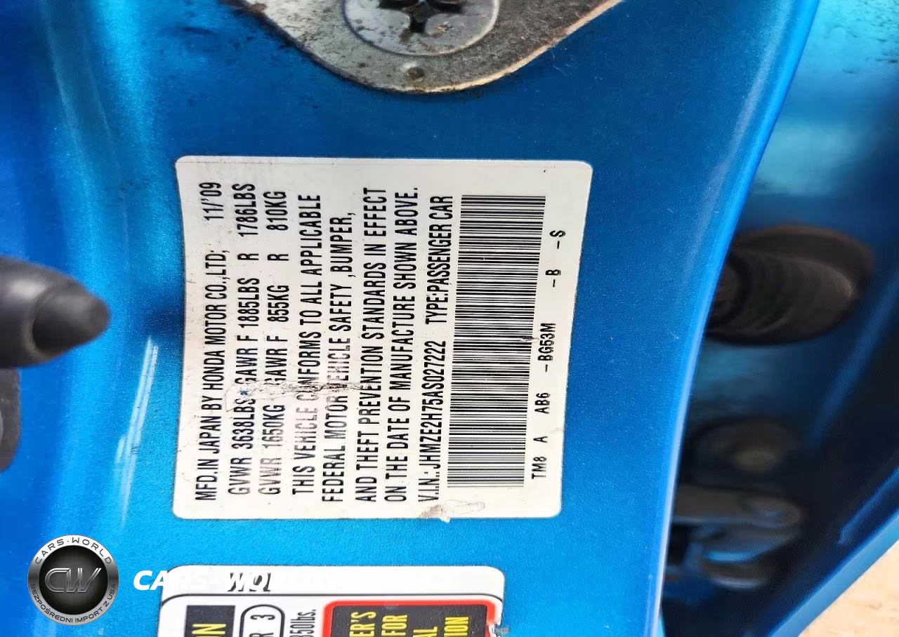 2010 Honda Insight Ex VIN:JHMZE2H75AS027222 - 12