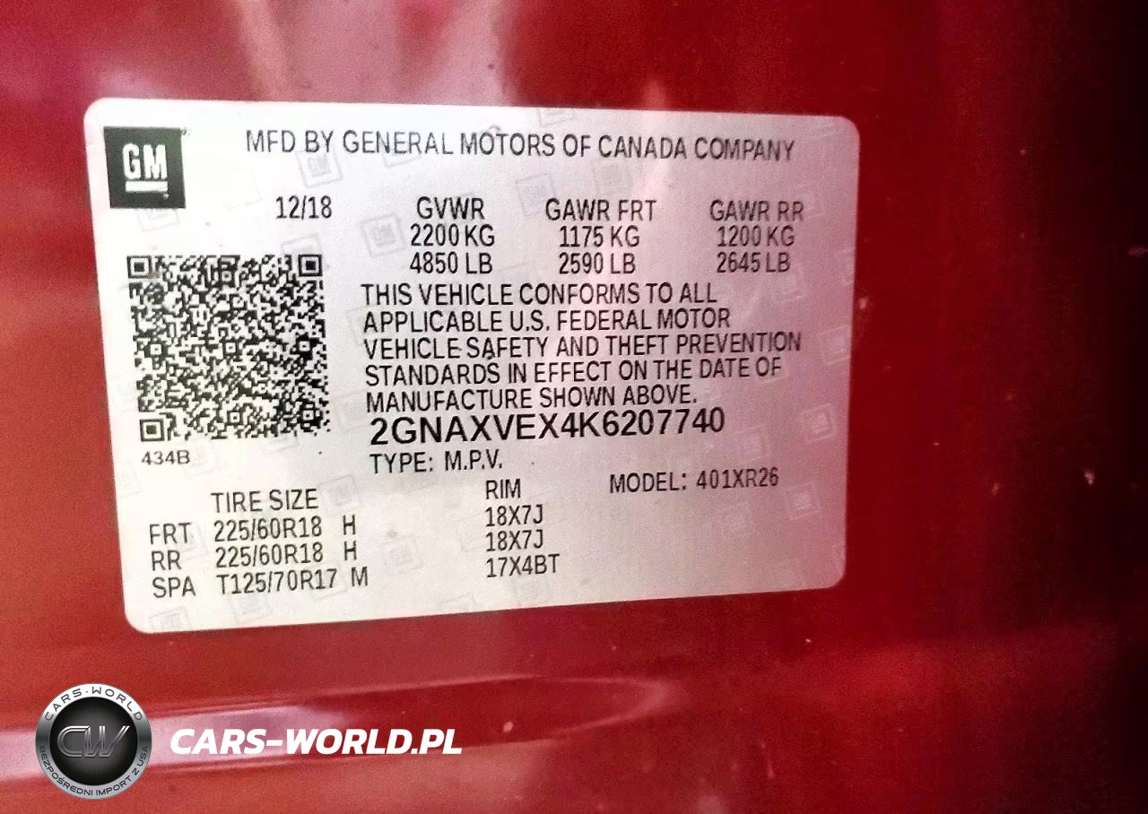 2019 Chevrolet Equinox Lt VIN:2GNAXVEX4K6207740 - 14