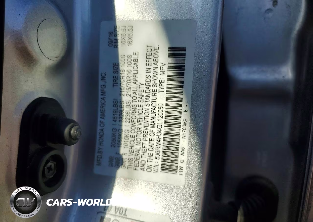 2016 Honda Cr-V Lx VIN:5J6RM4H34GL120050 - 13