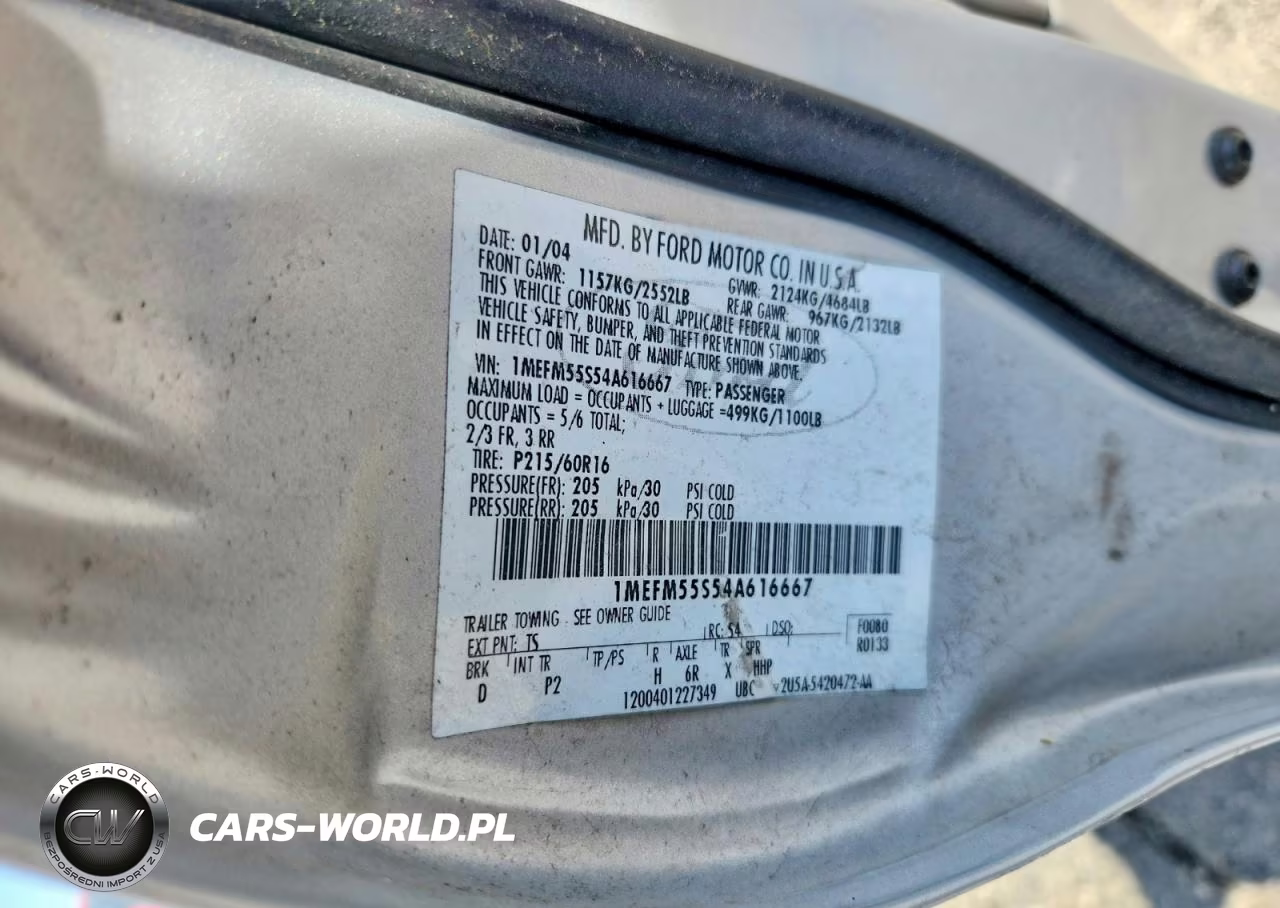 2004 Mercury Sable Ls Premium VIN:1MEFM55S54A616667 - 12