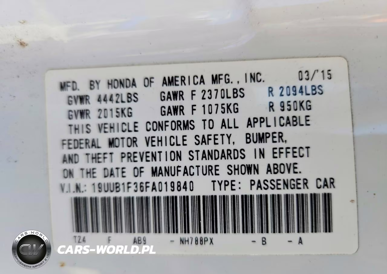 2015 Acura Tlx VIN:19UUB1F36FA019840 - 12