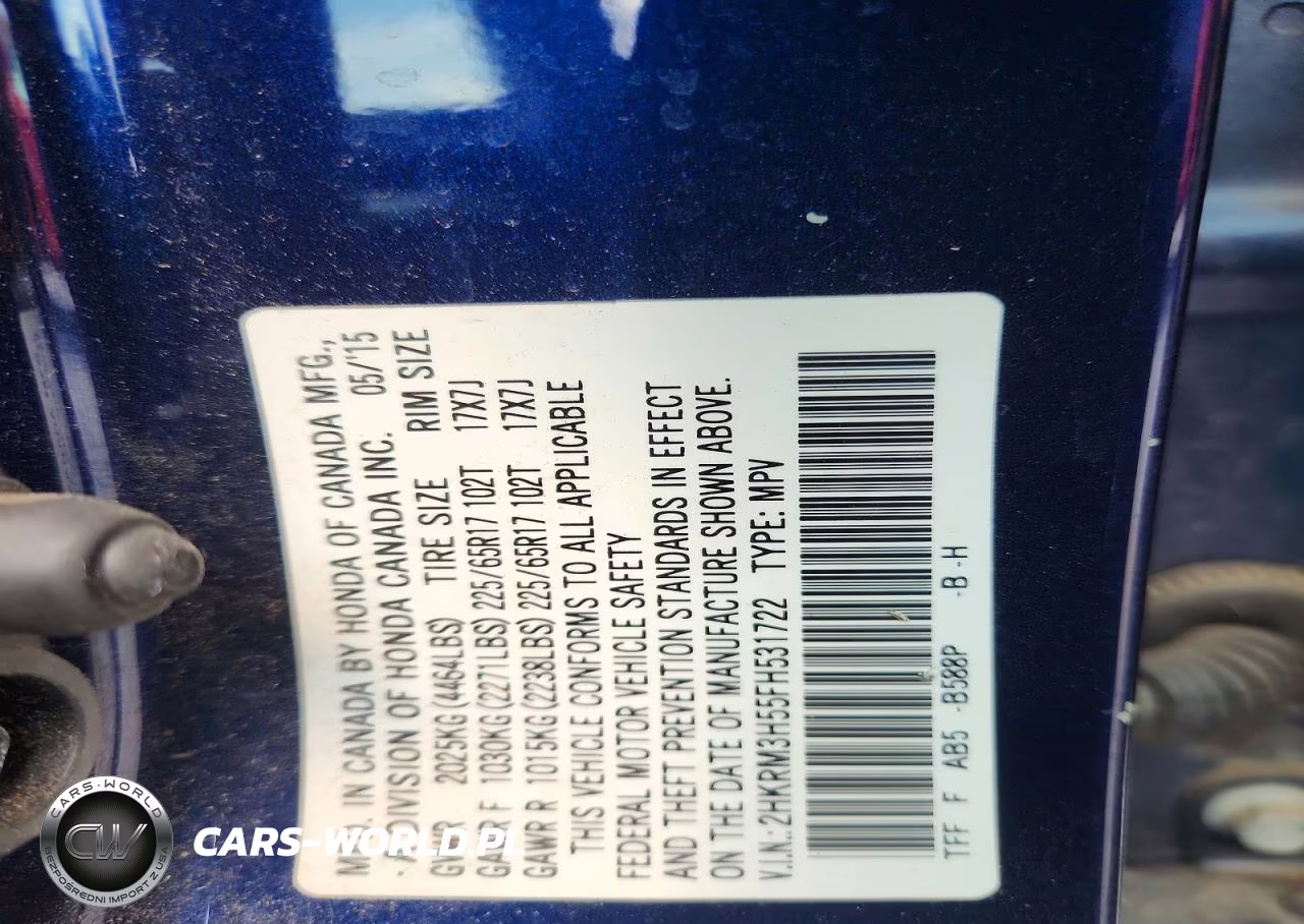 2015 Honda Cr-V Ex VIN:2HKRM3H55FH531722 - 13