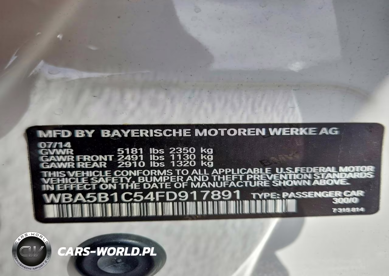 2015 BMW 535 I VIN:WBA5B1C54FD917891 - 12