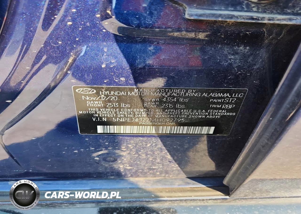 2021 Hyundai Sonata Sel Plus VIN:5NPEJ4J22MH092795 - 12