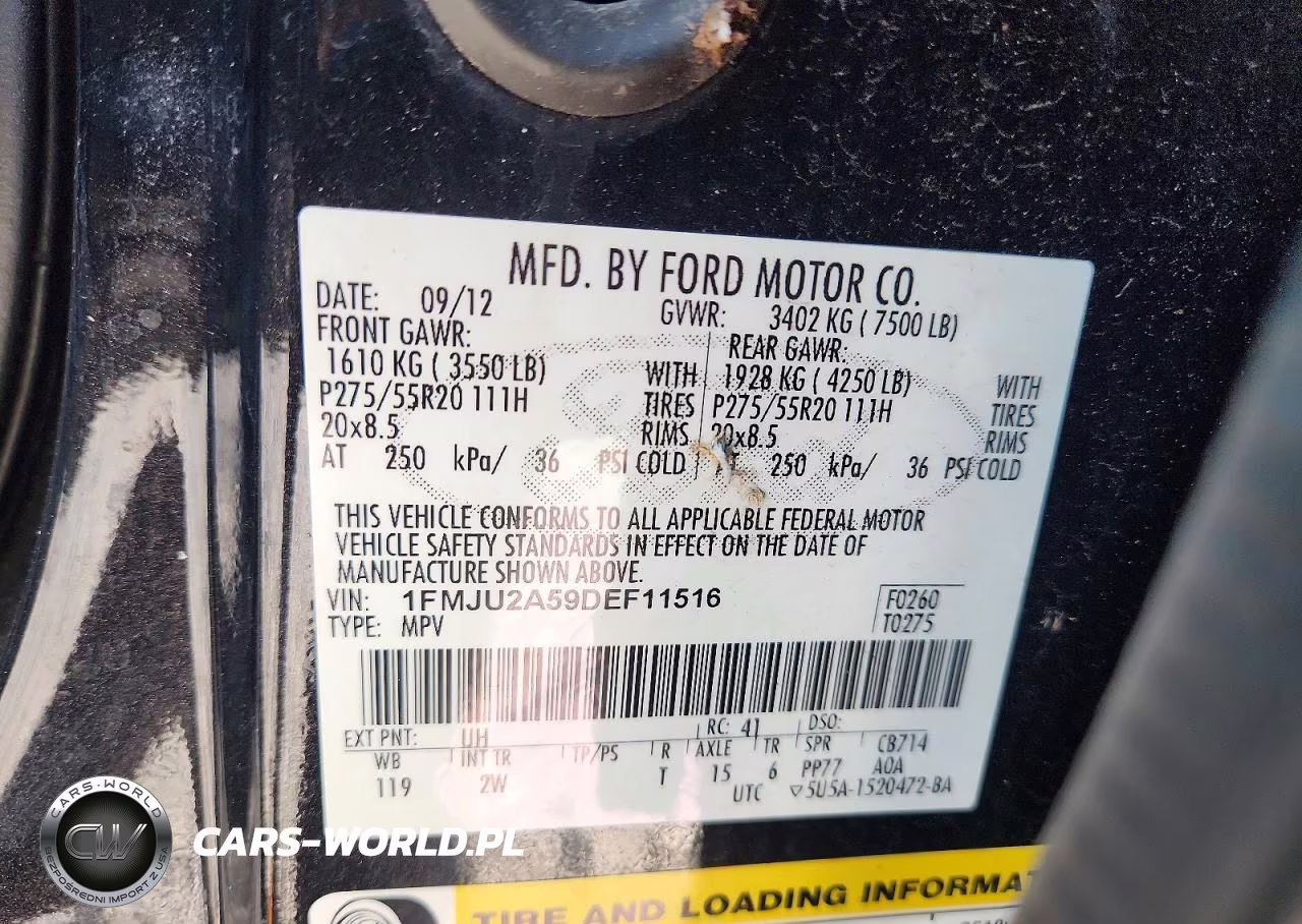 2013 Ford Expedition Limited VIN:1FMJU2A59DEF11516 - 12