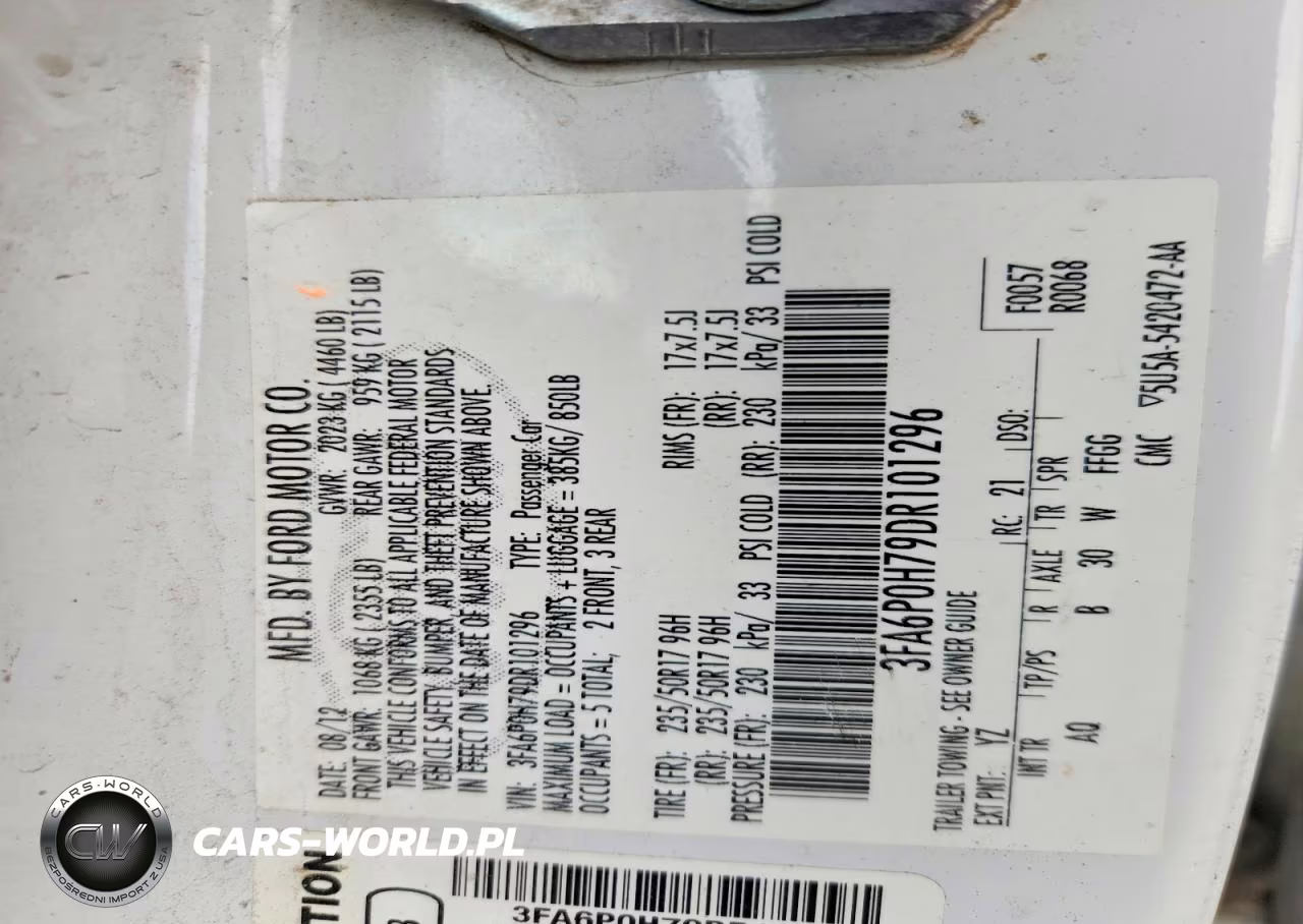 2013 Ford Fusion Se VIN:3FA6P0H79DR101296 - 12