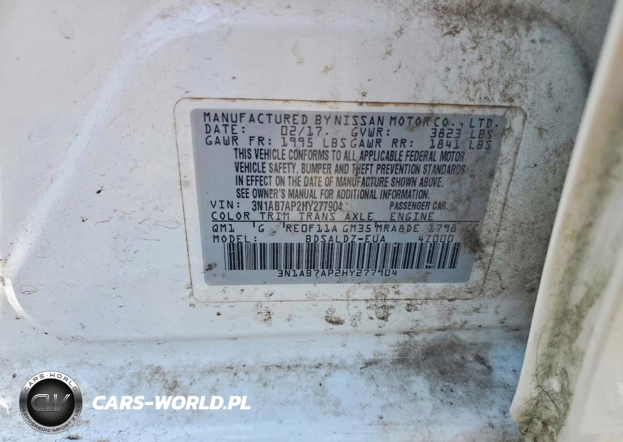 2017 Nissan Sentra Sv VIN:3N1AB7AP2HY277904 - 12