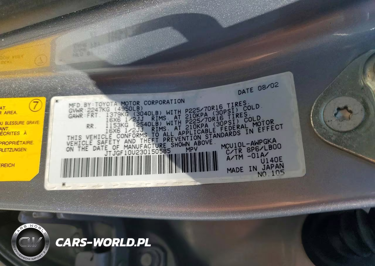 2003 Lexus Rx 300 VIN:JTJGF10U230150585 - 13