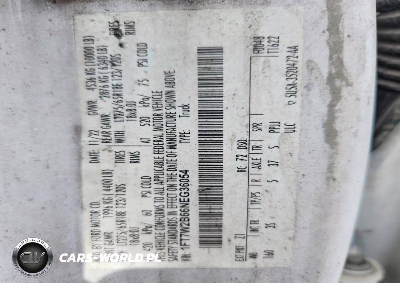 2022 Ford F-250 Xlt VIN:1FT7W2B66NEG36054 - 12