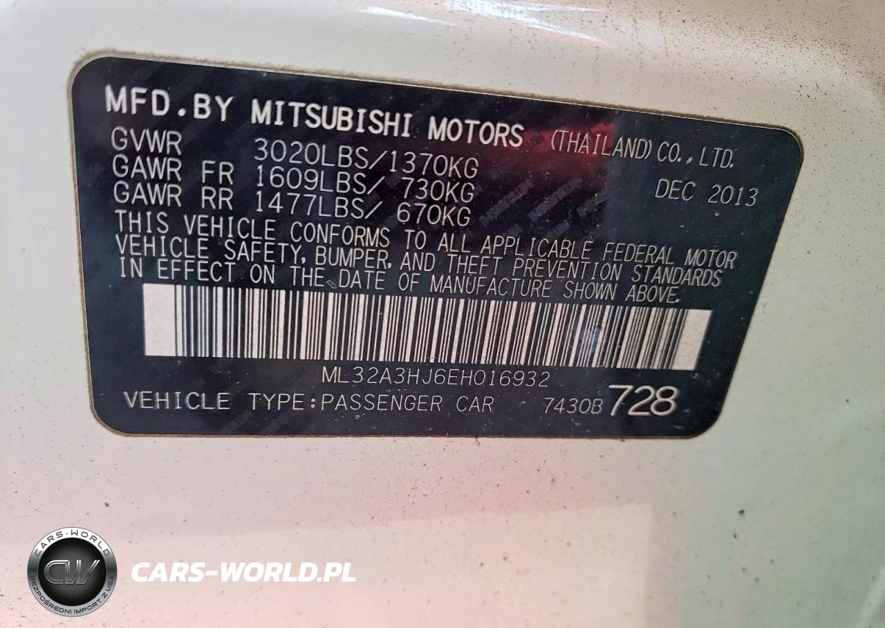 2014 Mitsubishi Mirage De VIN:ML32A3HJ6EH016932 - 12