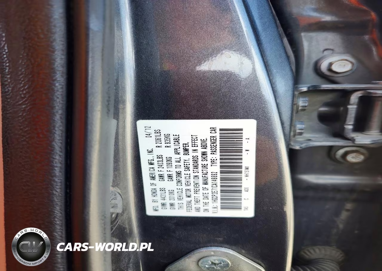 2012 Honda Accord Ex VIN:1HGCP2E71CA146692 - 12