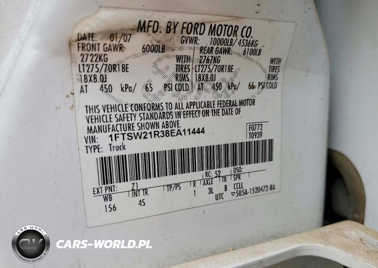 2008 Ford F250 Super Duty VIN:1FTSW21R38EA11444 - 12