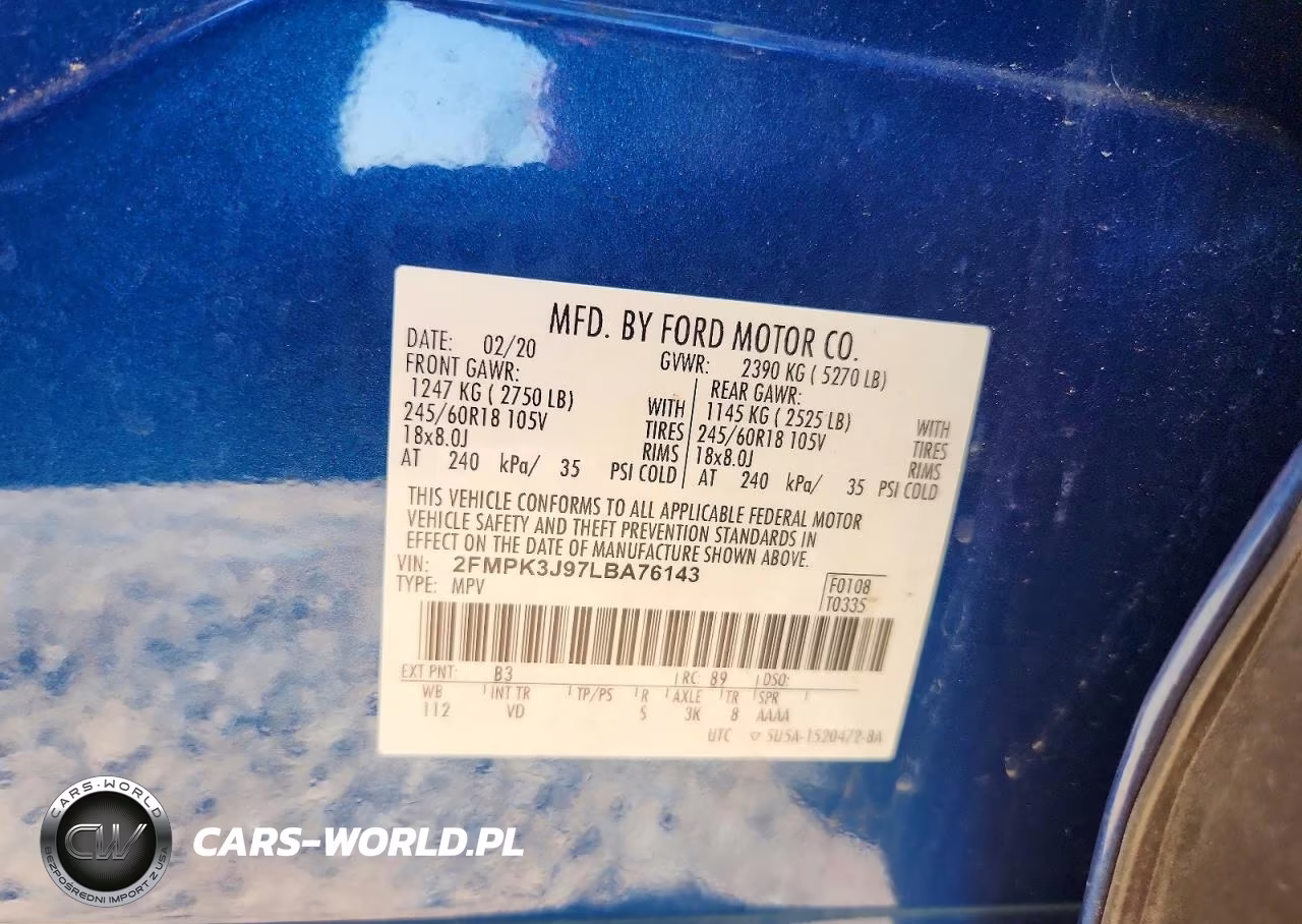 2020 Ford Edge Sel VIN:2FMPK3J97LBA76143 - 14