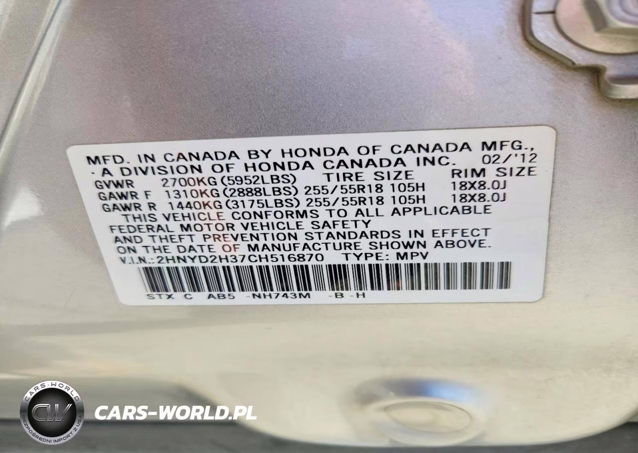 2012 Acura Mdx Technology VIN:2HNYD2H37CH516870 - 13