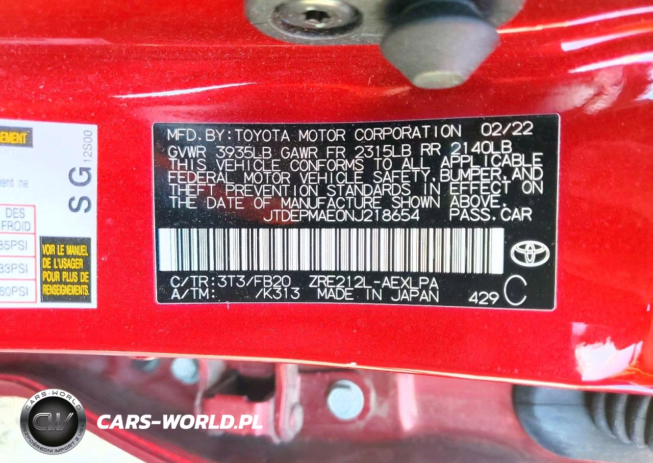 2022 Toyota Corolla Le VIN:JTDEPMAE0NJ218654 - 13