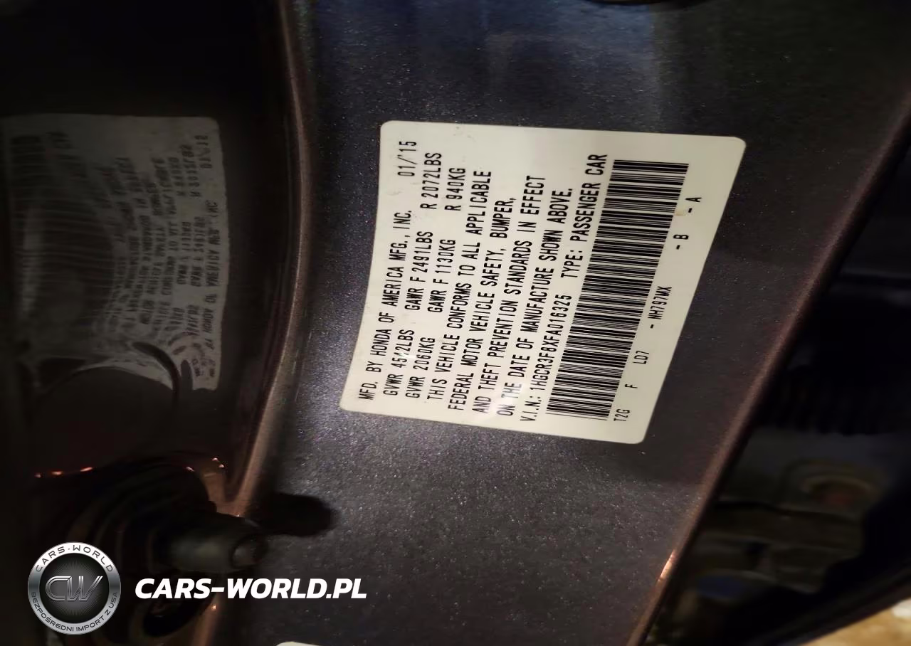 2015 Honda Accord Exl VIN:1HGCR3F8XFA016325 - 13