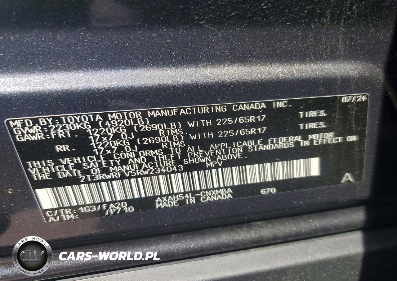 2024 Toyota Rav4 Hybrid Xle VIN:2T3RWRFV5RW234043 - 13