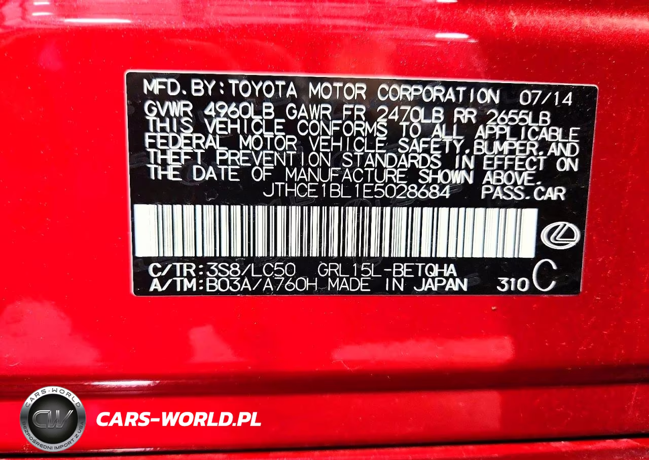 2014 Lexus Gs 350 VIN:JTHCE1BL1E5028684 - 12