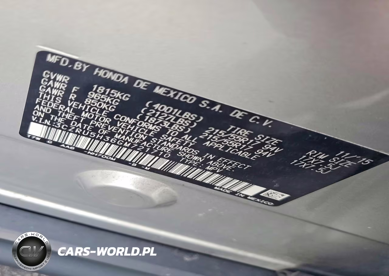 2016 Honda Hr-V Lx VIN:3CZRU5H36GM721710 - 12