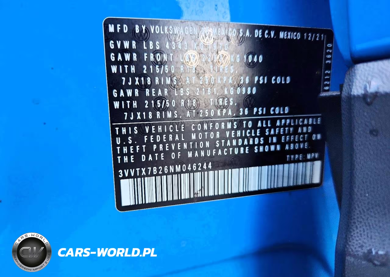 2022 Volkswagen Taos Se VIN:3VVTX7B26NM046244 - 13