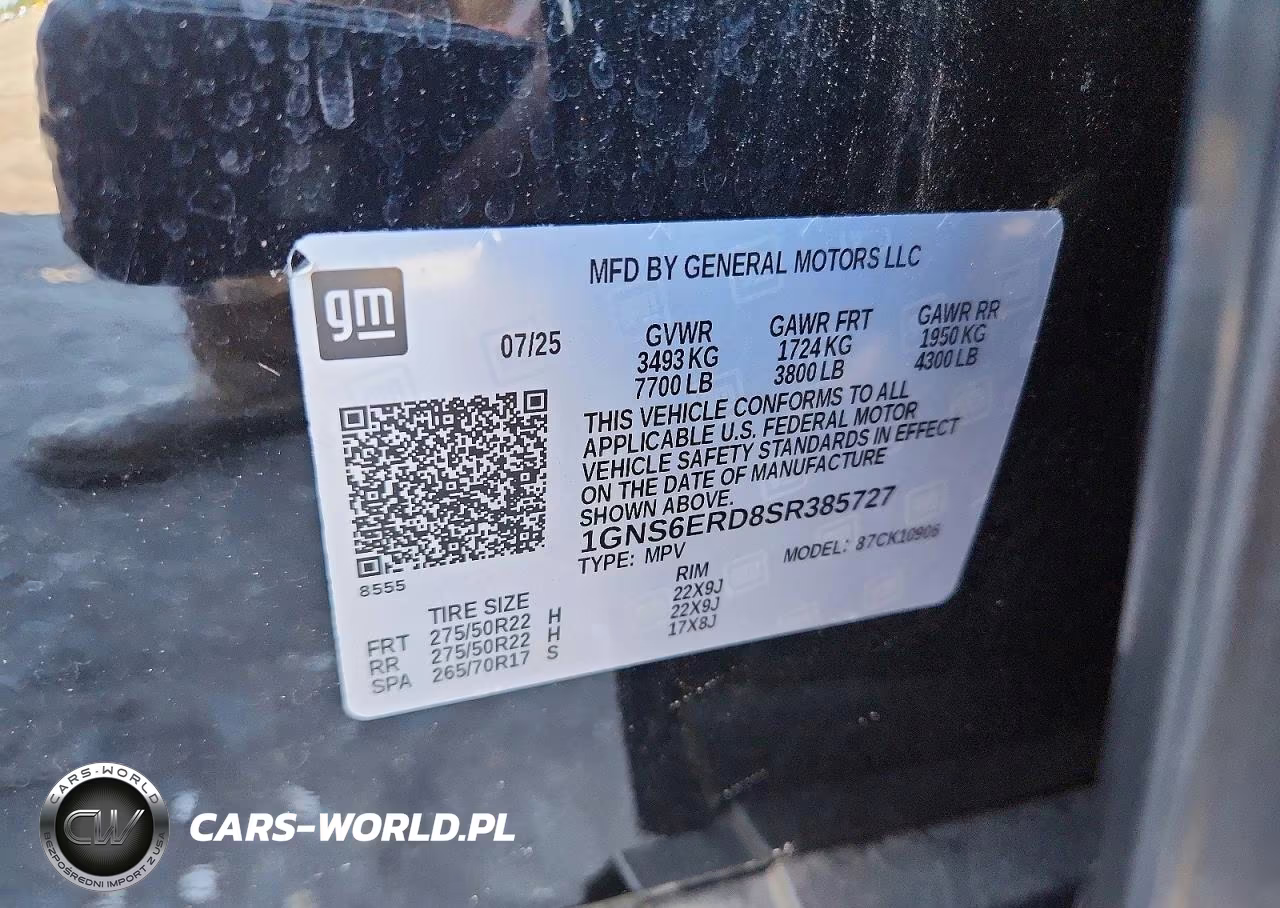 2025 Chevrolet Suburban K1500 Rst VIN:1GNS6ERD8SR385727 - 13