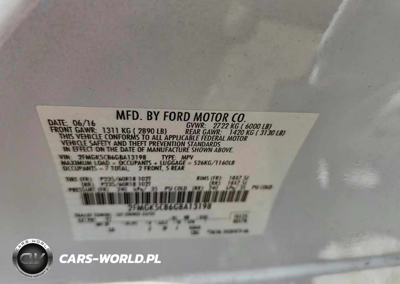 2016 Ford Flex Sel VIN:2FMGK5C86GBA13198 - 13