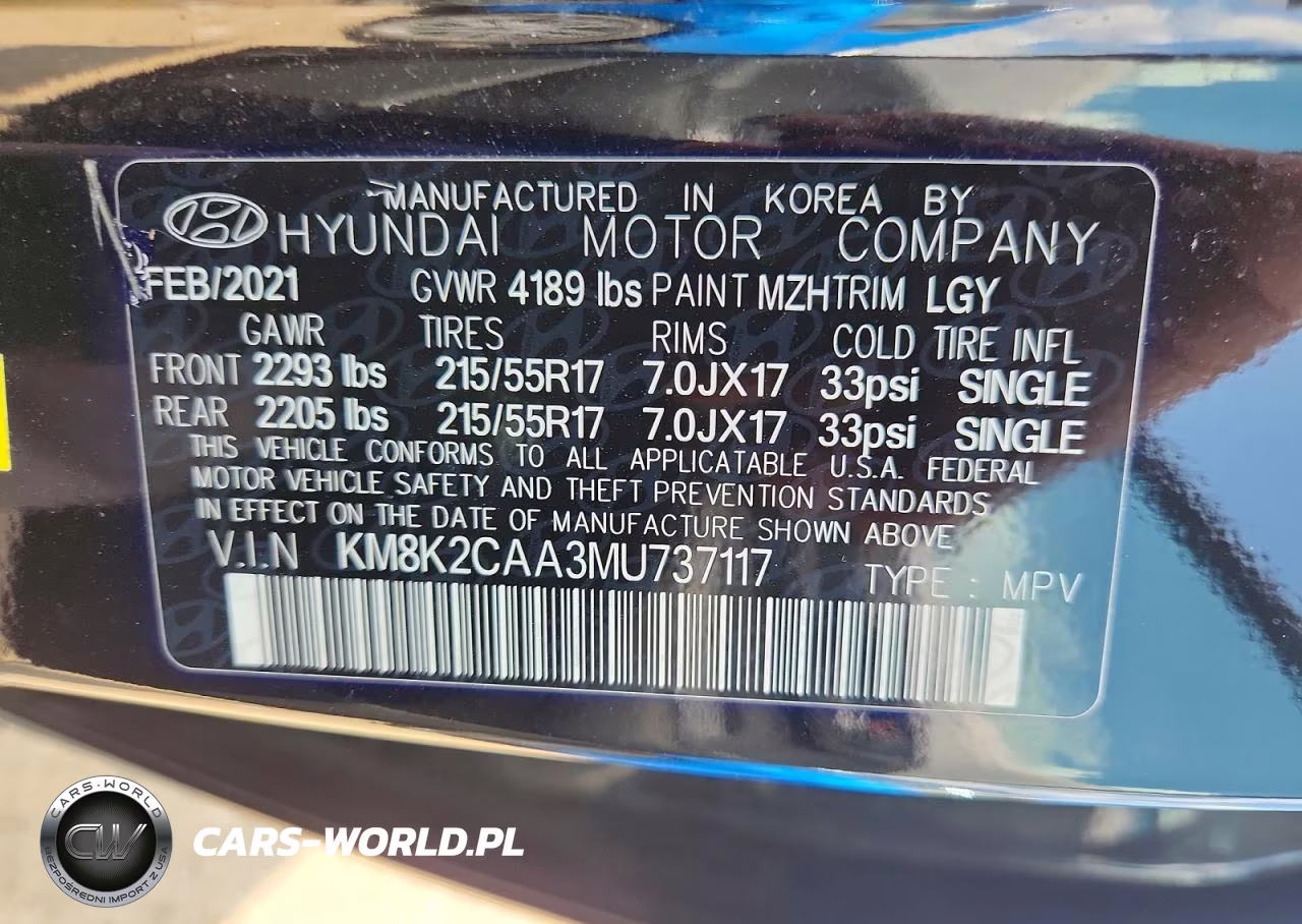 2021 Hyundai Kona Sel VIN:KM8K2CAA3MU737117 - 12