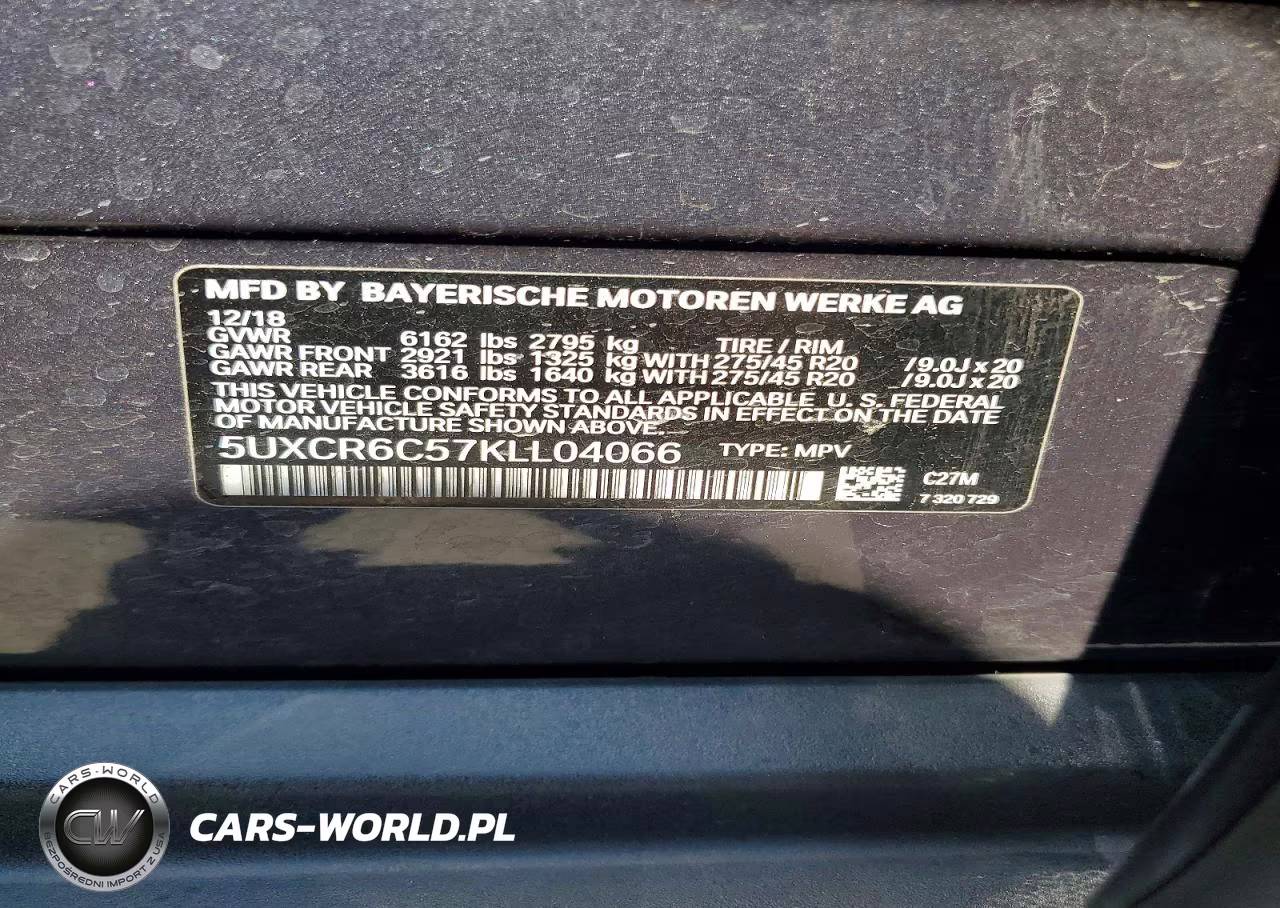 2019 BMW X5 xDrive40I VIN:5UXCR6C57KLL04066 - 13