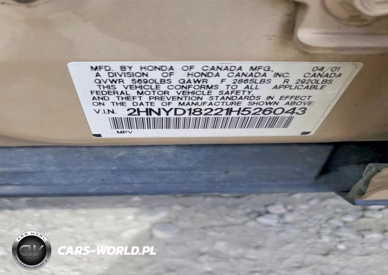 2001 Acura Mdx VIN:2HNYD18221H526043 - 13