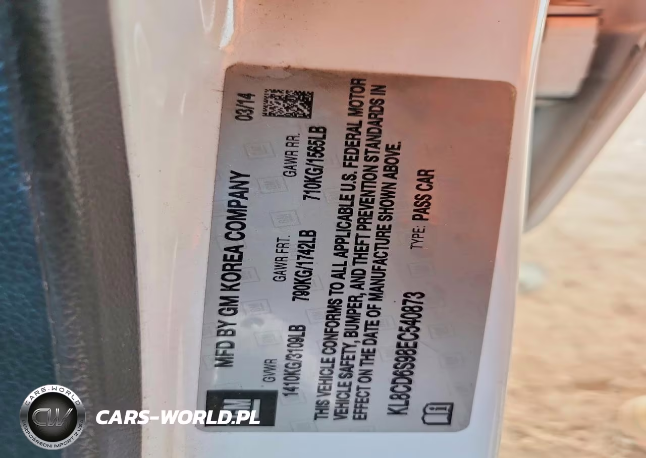 2014 Chevrolet Spark 1Lt VIN:KL8CD6S98EC540873 - 13