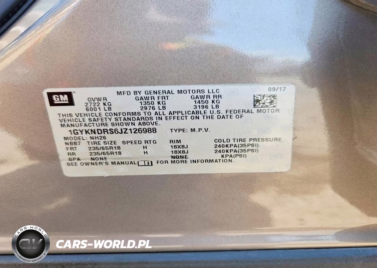 2018 Cadillac Xt5 Luxury VIN:1GYKNDRS6JZ126988 - 13
