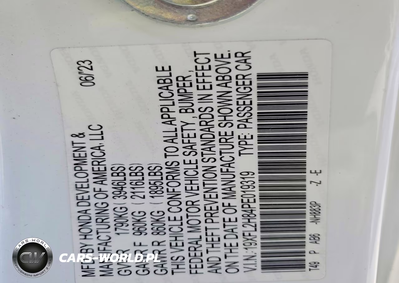 2023 Honda Civic Sport VIN:19XFL2H84PE019319 - 13