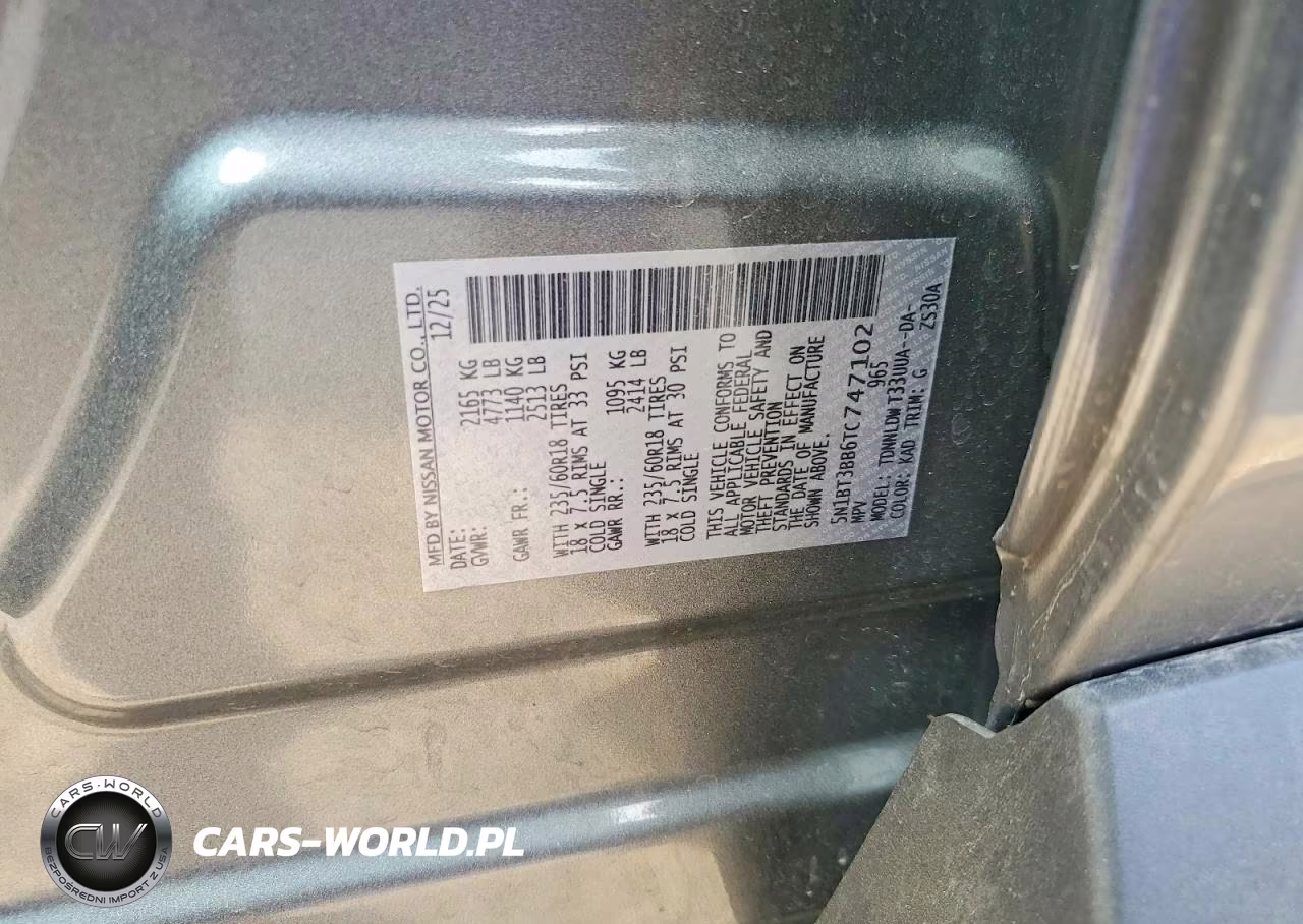 2026 Nissan Rogue Sv VIN:5N1BT3BB6TC747102 - 13