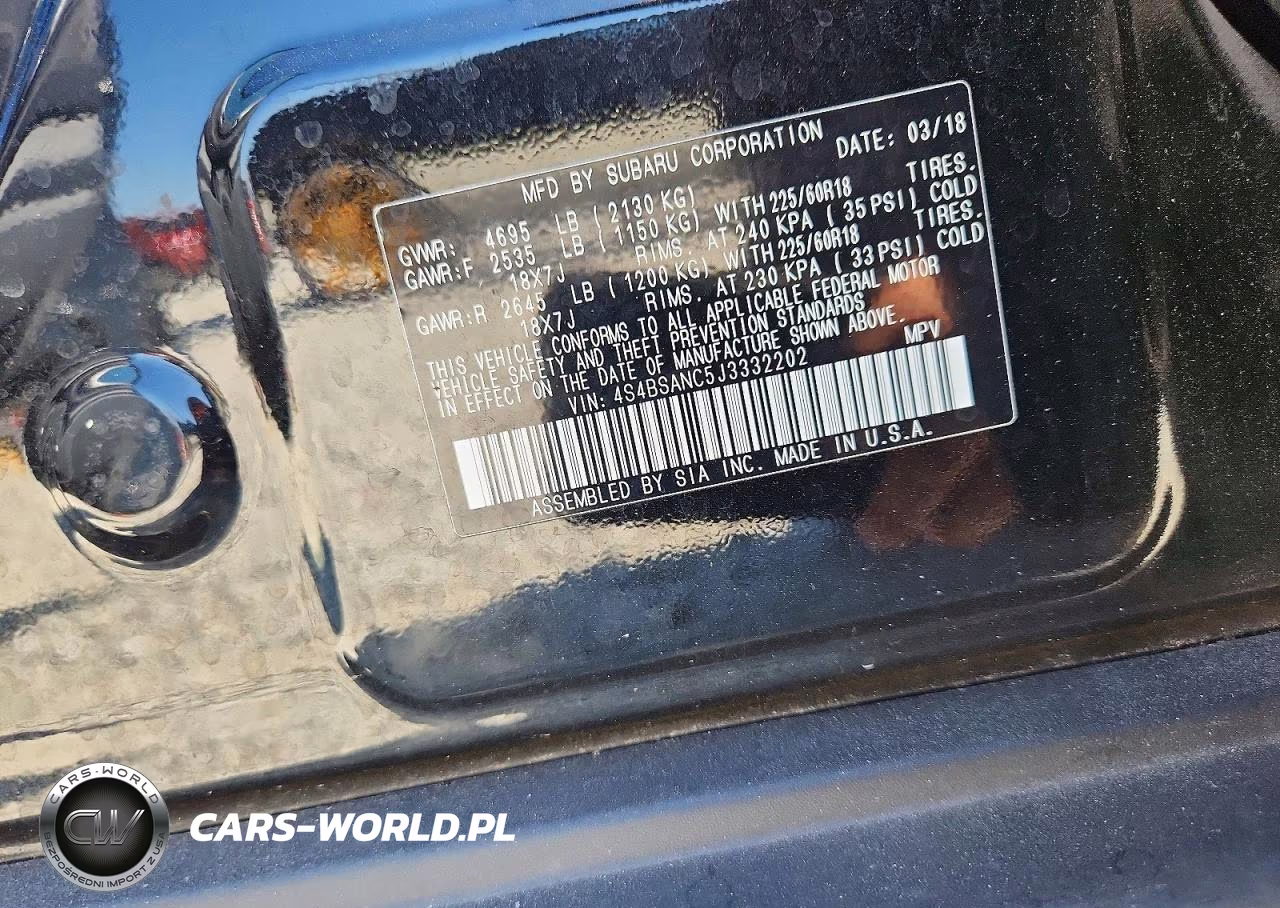 2018 Subaru Outback 2.5I Limited VIN:4S4BSANC5J3332202 - 13