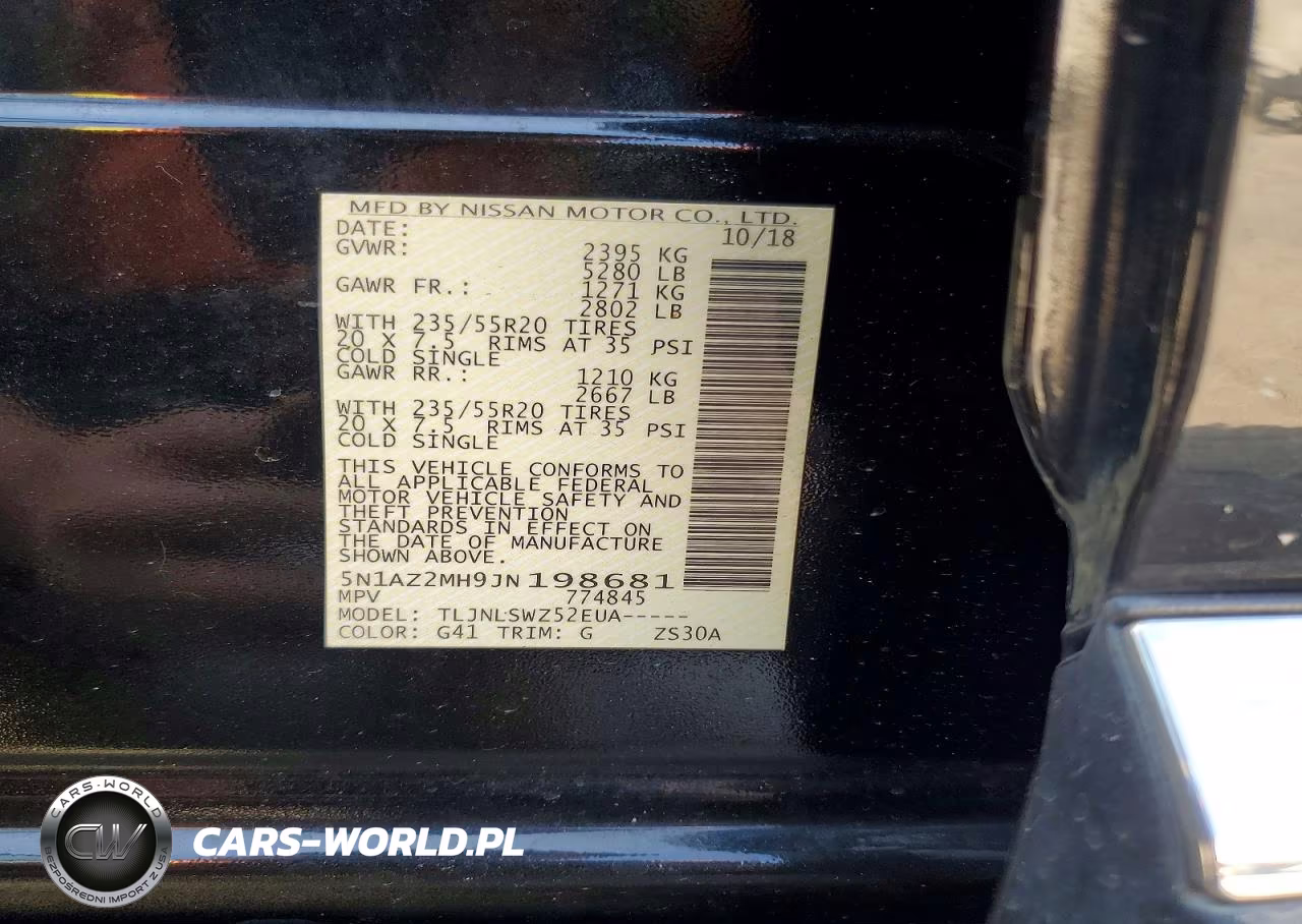 2018 Nissan Murano VIN:5N1AZ2MH9JN198681 - 13