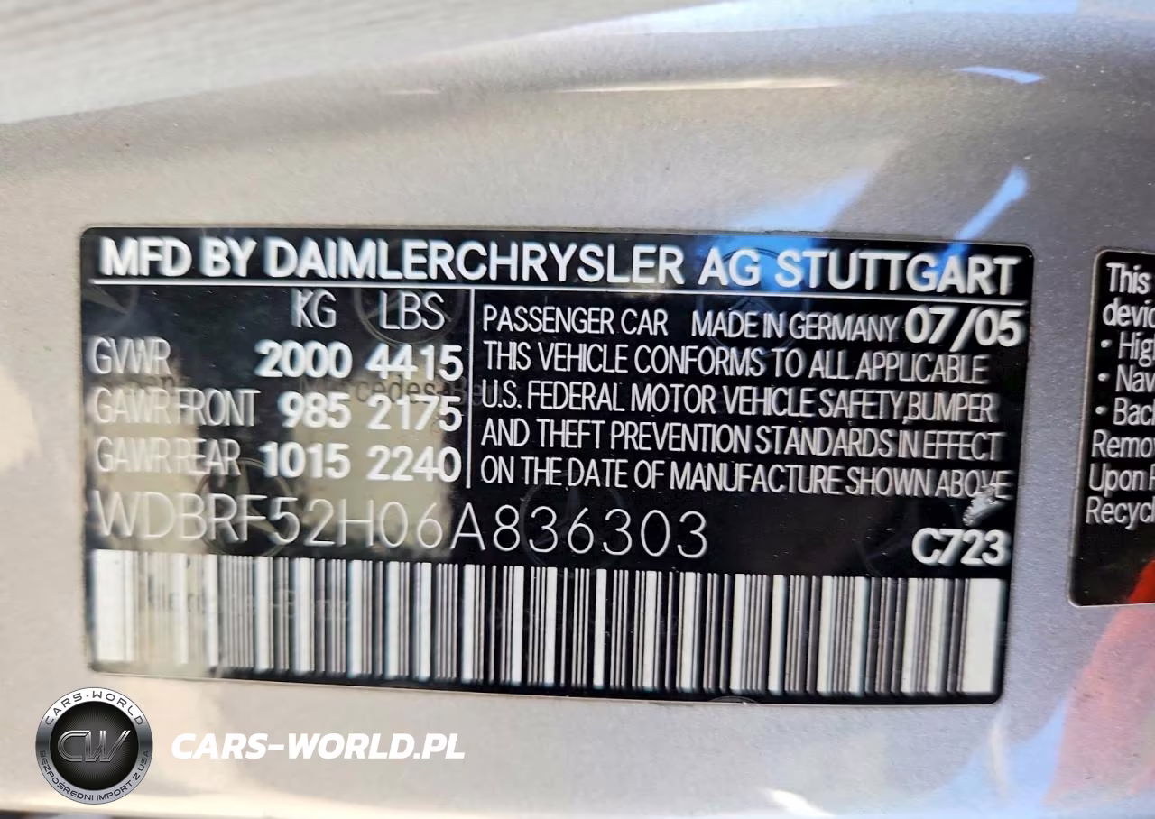 2006 Mercedes-Benz C 230 VIN:WDBRF52H06A836303 - 13