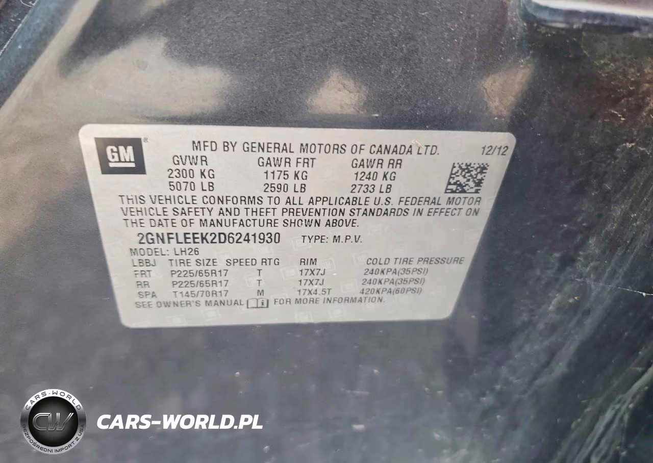 2013 Chevrolet Equinox Lt VIN:2GNFLEEK2D6241930 - 13