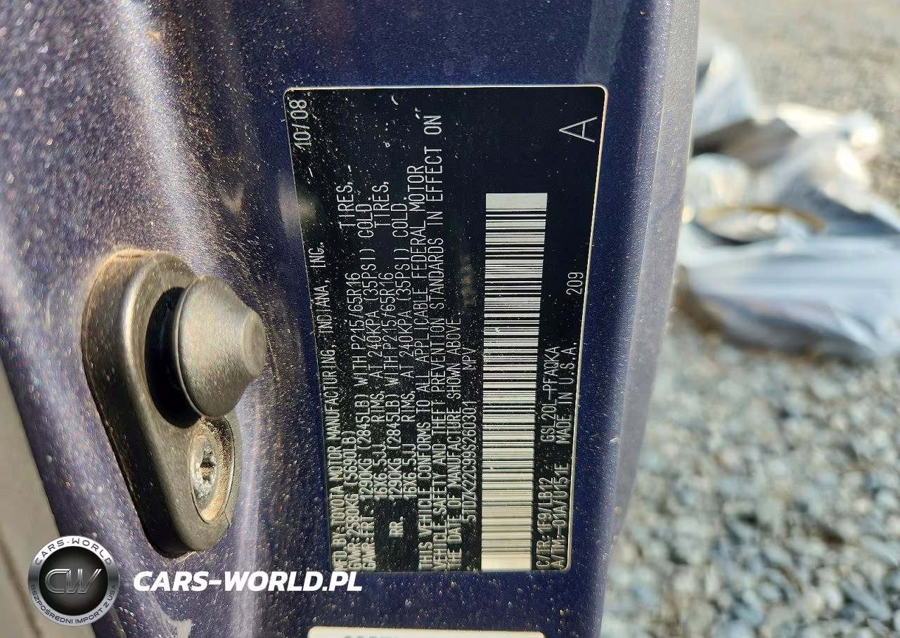 2009 Toyota Sienna Xle VIN:5TDZK22C99S260301 - 13