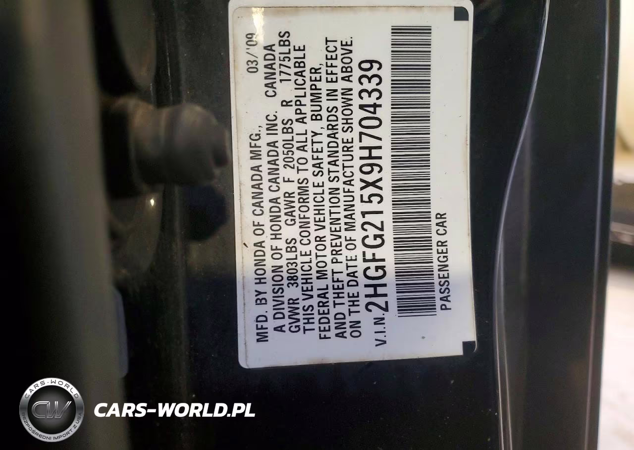 2009 Honda Civic Si VIN:2HGFG215X9H704339 - 13