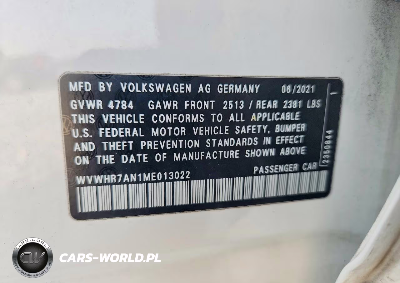 2021 Volkswagen Arteon Sel R-Line VIN:WVWHR7AN1ME013022 - 13