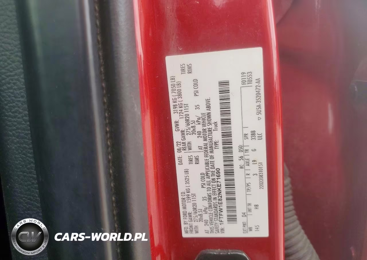 2022 Ford F150 Supercrew VIN:1FTFW1E82NKE71690 - 12